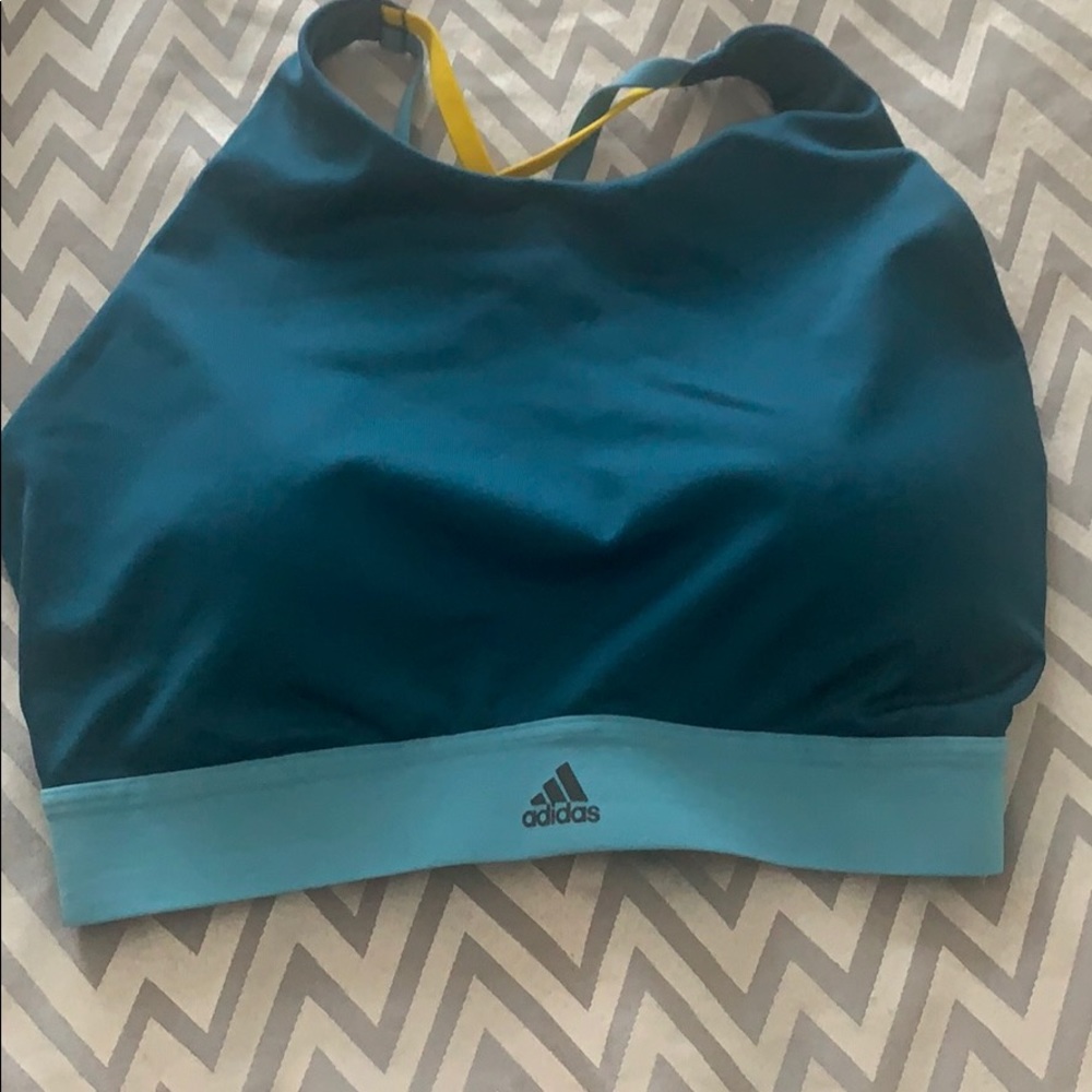 Blue adidas sports bra